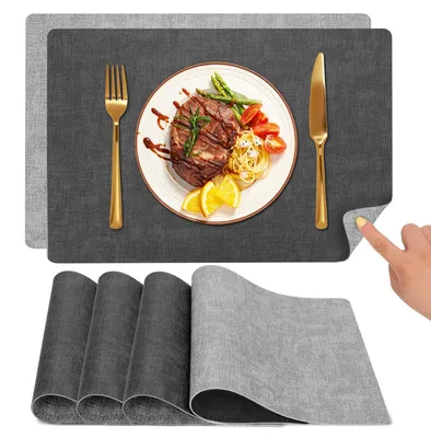 Obrázek produktu pro Podtácky z plastu, protiskluzové, omyvatelné, sada 4 kusů, vhodné do kuchyně