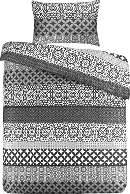 Produktbild von Bettwäsche Stereo 100-FR Weiß 140cm x 200cm / 65cm x 65cm