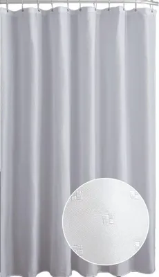 Obrázek produktu pro DuraHome Závěs koupelnový 180x200 cm PES, Jaquard, bílý