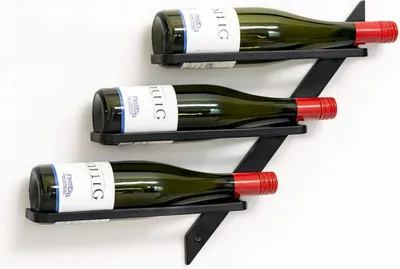 Immagine prodotto di DanDiBo Portabottiglie da parete in metallo nero moderno 96692 Portabottiglie stretto da parete Portabottiglie da vino Portabottiglie da vino Portabottiglie da vino