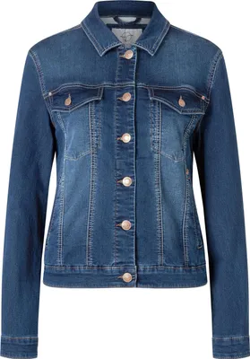 Produktbild von Timezone Lässige Jeansjacke mit Knopfleiste und Brusttaschen Größe: S