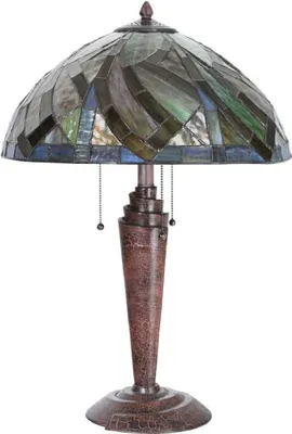 Produktbild von Casa Padrino Luxus Tiffany Tischleuchte Mehrfarbig / Antik Bronze Ø 45 x H. 62 cm - Tiffany Schreibtischleuchte - Wohnzimmer Deko Leuchte - Scheibtisch Deko Leuchte - Luxus Tiffany Leuchten