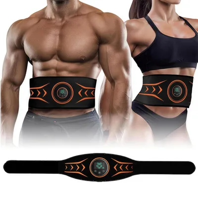 Produktbild von EMS Bauchmuskeltrainer Gürtel, 8 Trainingsmodi & 25 Intensitätsstufen, kein Hydrogel erforderlich, ergonomischer Bauchgürtel mit LED-Anzeige