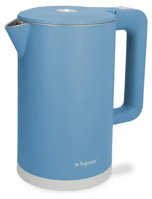 Produktbild von Tognana Porcellane D2DBE17IRZU, 1,7 l, 2200 W, Blau, Kunststoff, Überhitzungsschutz, Drahtlos