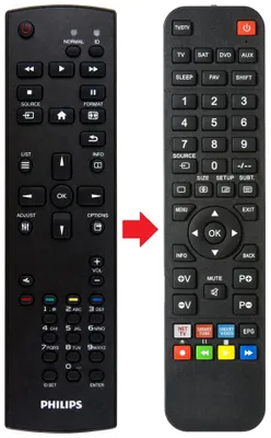 Ersatz Fernbedienung für IIYAMA PROLITE-LH555OUHS