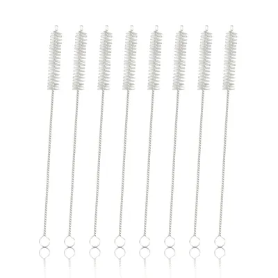 Immagine prodotto di Spazzole di pulizia da 20 cm (confezione da 8) per cannucce, scovolini in nylon, spazzola per tubi del latte - spazzola per tubi per cannucce riutilizzabili