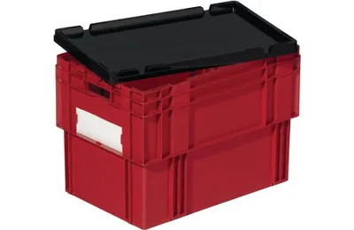Produktbild von LA KA PE Stülpdeckel schwarz Länge 600 x Breite 400mm für Drehstapelbehälter PP - VTK/D600