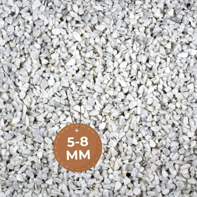 Produktbild von Kieselsteine Garten 5-8 mm 25 kg Aquarium Kies Dekosteine Weiß Zierkies Garten Steine Marmorkies Carrara Weiß Ziersplitt Gartendekoration Marmor Splitt Steinteppich