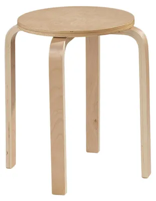 Produktbild von Hocker - H 45 cm - Beige - Birkenschichtholz