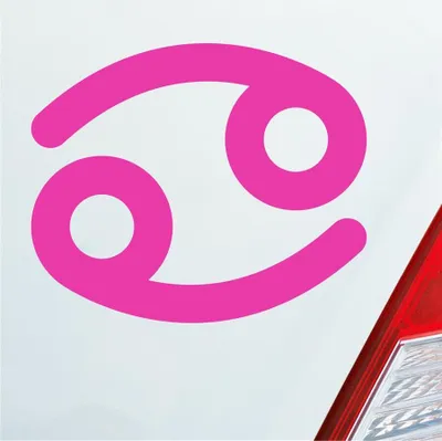 Produktbild von Auto Aufkleber Cancer Krebs Sternzeichen Sterne Horoskop 12x10 cm Pink Sticker Heckscheibenaufkleber