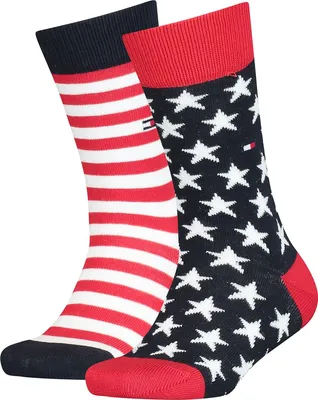 Produktbild von Tommy Hilfiger 2-Pack Star And Stripe Ankle Socks, Kind, Tommy original, UK6-8,5, 2 Stück(e), Baumwolle, Elasthan, Nylon