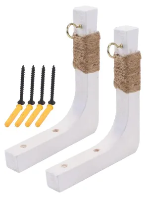 Imagen del producto de Juego de 2 ganchos de madera para colgar plantas y decoración