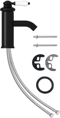 Immagine prodotto di vidaXL Rubinetto per lavabo nero 130x180 mm