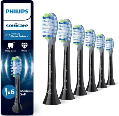 Produktbild von Philips Sonicare C3 Premium Plaque Defense Original Ersatzbürstenköpfe Schwarz