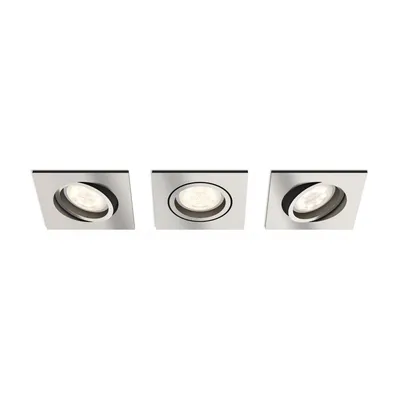 Produktbild von Philips myLiving Einbauspot 5039317P0, Einbaustrahler, Nicht austauschbare(s) Leuchtmittel, 3 Glühbirne(n), LED, 13,5 W, Chrom