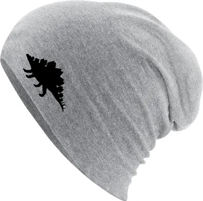 Produktbild von Huuraa Beanie Stegosaurus Dinosaurier Heather Grey One Size Baumwolle und Elasthan Mütze Geschenkidee