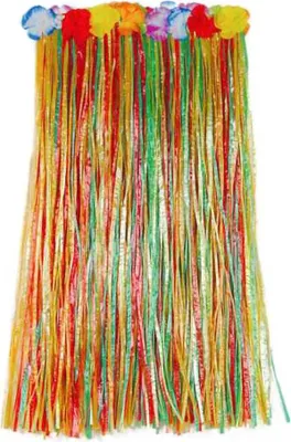 Produktbild von Hularock Hawaii Rock bunt 80 cm Länge Fasching Karneval Party Cosplay Halloween