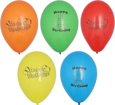 Immagine prodotto di PAPSTAR  18689 PAPSTAR Luftballons "Happy Birthday", farbig sortiert