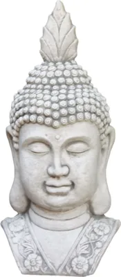 Produktbild von Wunderschöne Buddha Büste aus Steinguss für den Garten oder die Terasse Frostfest Witterungsbeständig und Neu 67cm H, JA-055