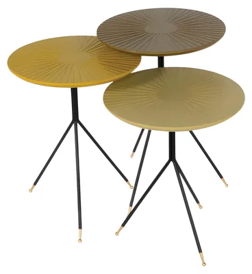 Immagine prodotto di Tavolino in metallo dorato dal design elegante