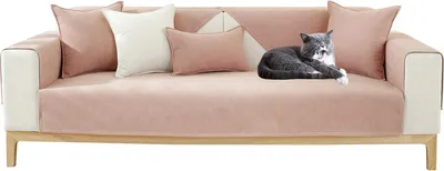 Produktbild von （70*70cm，Rosa）Chenille Sofakissenbezug Rutschfester Sofabezug Fischgrätmuster SofaSchutzhülle Gesteppte Möbelbezüge für Ecksofa Schlafzimmerteppich Bodenpolster Fensterbankmatte