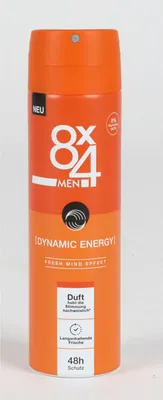 Image de Deospray Men Dynamic Energy 8x4, 150 ml