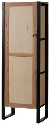 Immagine prodotto di MASSIVMOEBEL24 | Scaffale in legno di acacia / legno riciclato 62x40x180 laccato naturale DENVER #105