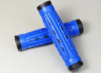 Produktbild von Zweifarbige Fahrradgriffe Schwarz Blau 130mm für Standardlenker