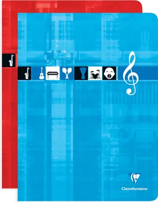 Produktbild von Clairefontaine 10x Noten und Gesangsheft 24x32cm 24 Blatt FR Lin.Sortiert 3307C