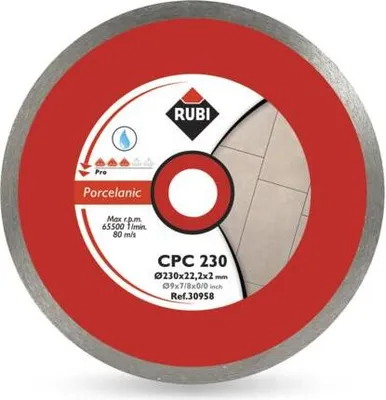 Obrázok produktu pre Diamantový kotúč Rubi Cpc 200 X 25,4 mm Pro na porcelánovú kameninu