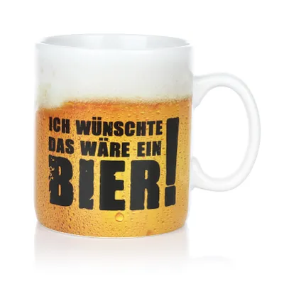 Produktbild von FunX Kaffeetasse Bier XXL - Tasse als lustiges Männergeschenk für Freund, Papa und Bruder -Ideal zu Weihnachten und Geburtstag - 900 ml