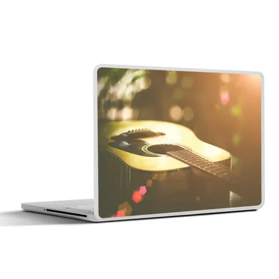 Produktbild von MuchoWow® Laptop Aufkleber Sticker Cover Abstraktes Porträt einer akustischen Gitarre 36.5x27.5 cm - Laptop-Sticker