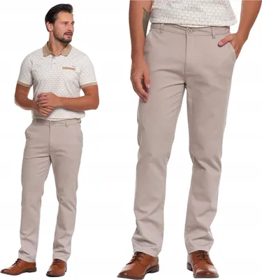 Obrázok produktu pre PÁNSKE NOHAVICE Elegantné chino nohavice Rovný strih Pohodlné MORAJ r. 34