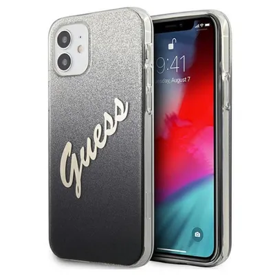 Image de Guess Guhcp12Spcuglsbk Iphone 12 Mini5,4 Czarny/Black Hardcase Glitter Gradient Script