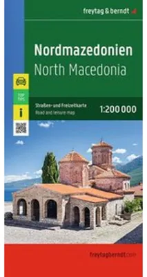 Image de freytag & berndt Carte routière de la Macédoine du Nord au 1/200 000