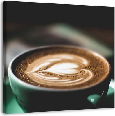 Produktbild von Leinwandbild kaffee 60x60 cm Feeby braun wandbild bereit zum aufhängen