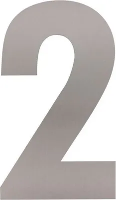 Produktbild von Hausnummer 2 XXL 500x2mm Edelstahl gebürstet