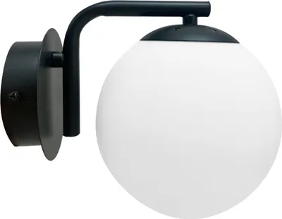 Zdjęcie produktu dla Kinkiet AMADEO czarno-biały 1xE14x40W szkło wym:16,5x21x14,5cm IP20 Candellux