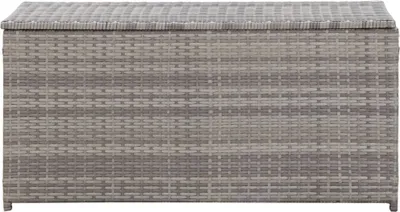 Zdjęcie produktu dla vidaXL Skrzynka ogrodowa z polirattanu 100x50x50 cm Grau