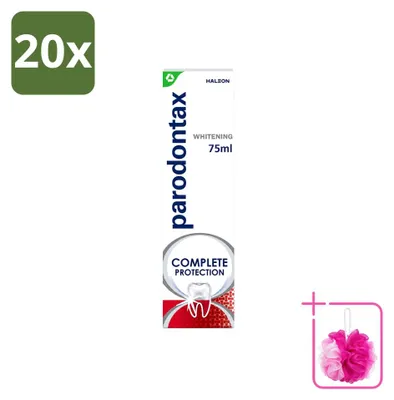 Image de 20 tubes de dentifrice Parodontax Protection Complète Blanchissant - 75 ml - Pack économique - 20 pièces