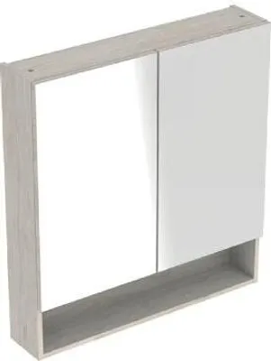 Produktbild von Geberit Selnova Square - Spiegelschrank 850x588x175 mm, 2 Türen, Nuss Hickory 501.267.00.1