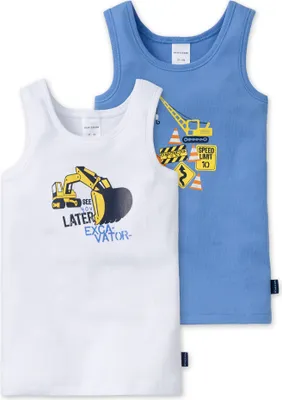 Produktbild von Schiesser unterhemd unterzieh-shirt ärmellos schulterfrei 2er-Pack Baustelle sortiert1 92