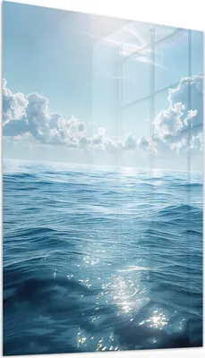 Produktbild von Glasbild 60x90cm in XXL für Wohnzimmer, Schlafzimmer Motiv Meerblick