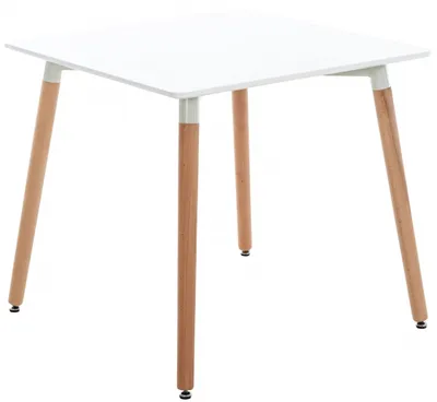 Obrázek produktu pro Stůl dřevěný Viborg 80 natura / bílá - v75 x 80 x 80 cm