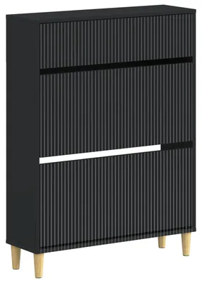 Obrázok produktu pre vidaXL Skriňa na topánky ARNHEM, 78 x 24 x 103 cm, drevotrieska, čierna