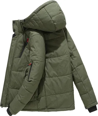 Produktbild von Herbst und Winter neue Herren jacke Mode lang ärmel ige Wärme verdickt Kapuzen mantel einfarbig hochwertige Reiß verschluss Mantel