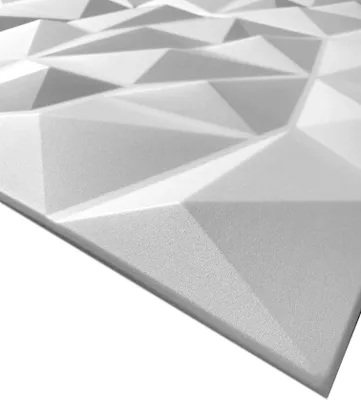 Produktbild von DECCART | 3D Wandpaneele | Dekorative Deckenpaneele aus Polystyrol | Weiß | SET 20 x 50x50cm | 5 m² |