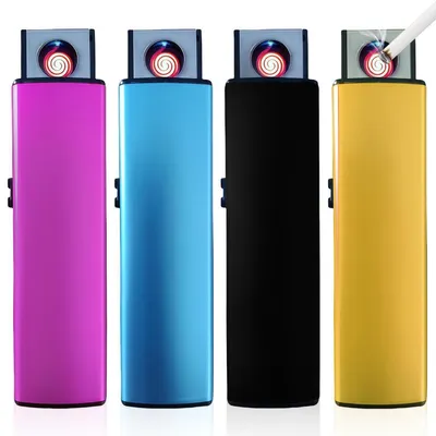 Image de 4 allume-feu électriques rechargeables par USB, résistants au vent, à double allumage, sans gaz