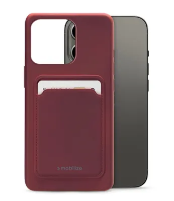 Immagine prodotto di Custodia protettiva in silicone per Apple iPhone 13 Pro, colore bordeaux, finitura opaca