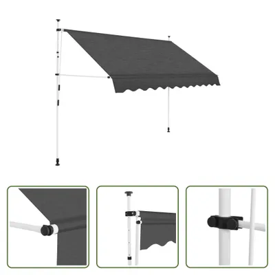 Obrázek produktu pro The Living Store Ručně stahovací markýza 300 cm antracitová
